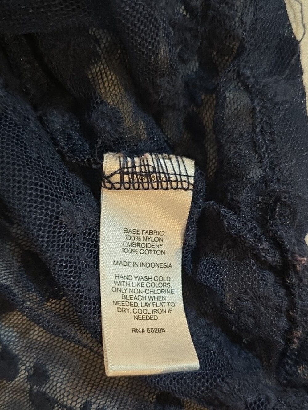 Express Navy Lace Crochet Tank Top - Picture 3 of 4